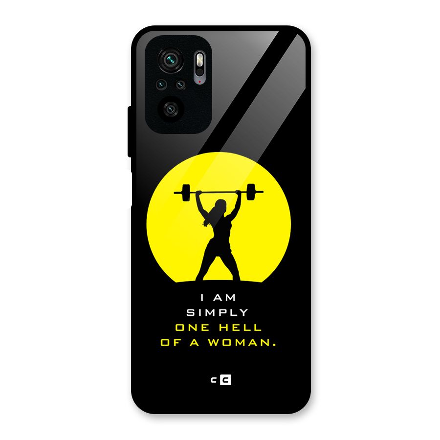 Hell Women Glass Back Case for Redmi Note 10S