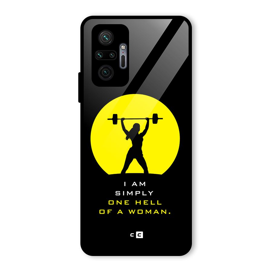 Hell Women Glass Back Case for Redmi Note 10 Pro Max