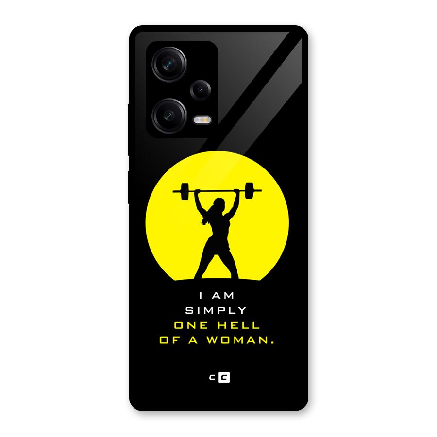 Hell Women Glass Back Case for Redmi Note 12 Pro