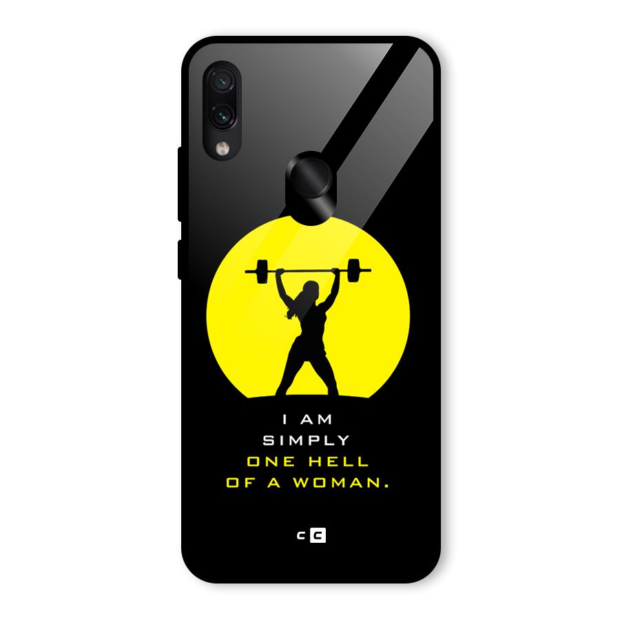 Hell Women Glass Back Case for Redmi Note 7