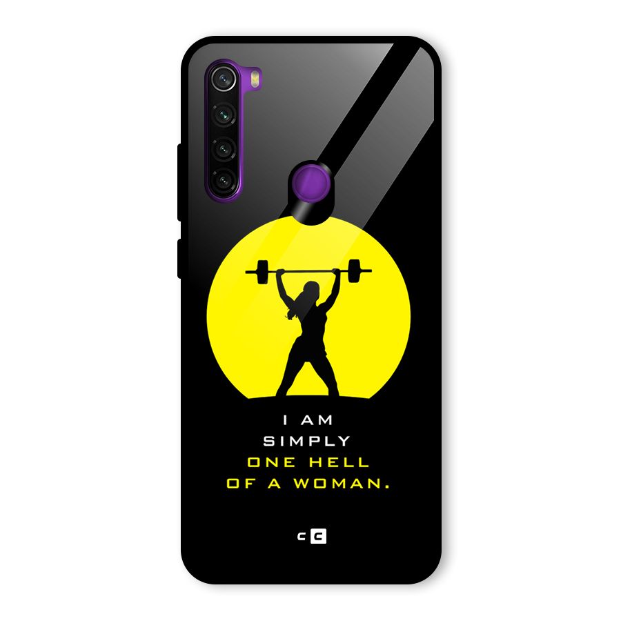 Hell Women Glass Back Case for Redmi Note 8
