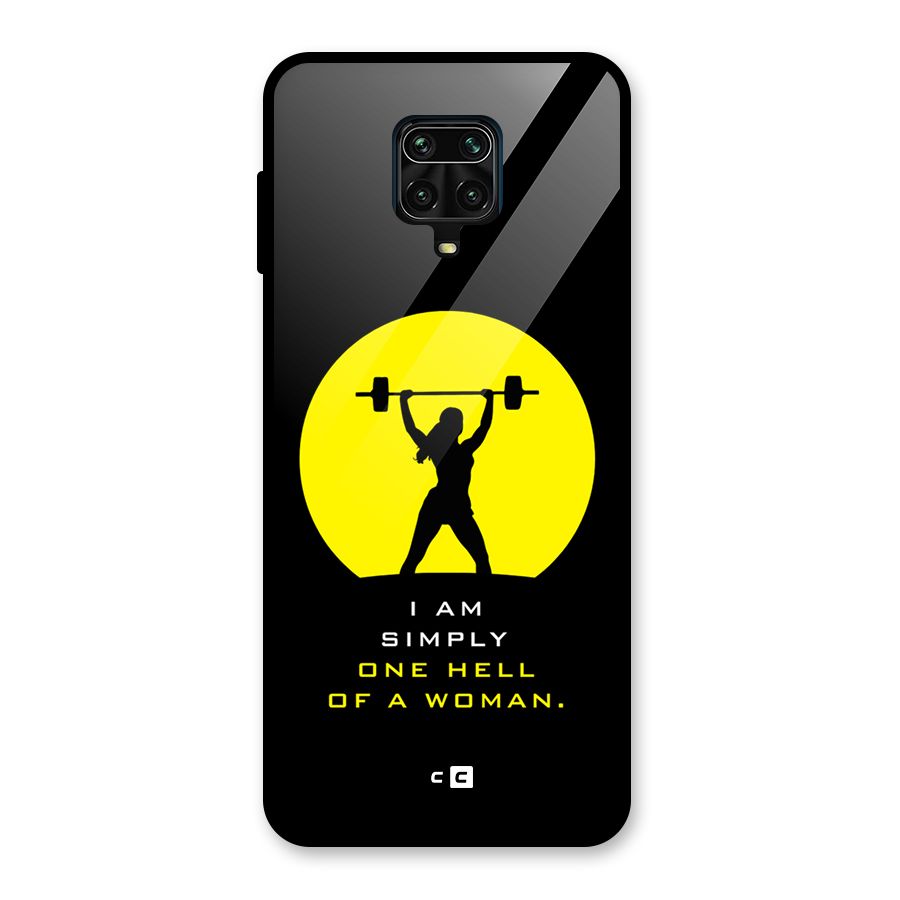 Hell Women Glass Back Case for Redmi Note 9 Pro