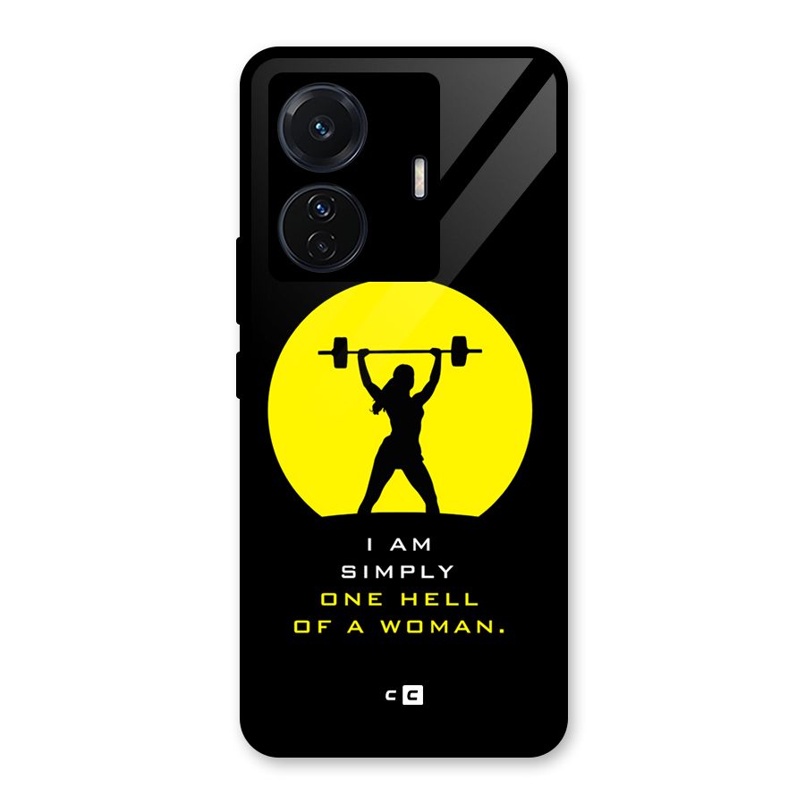 Hell Women Glass Back Case for Vivo T1 Pro