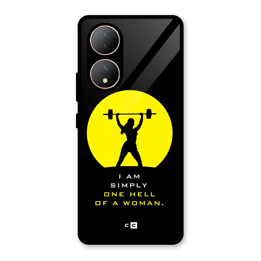 Hell Women Glass Back Case for Vivo T2