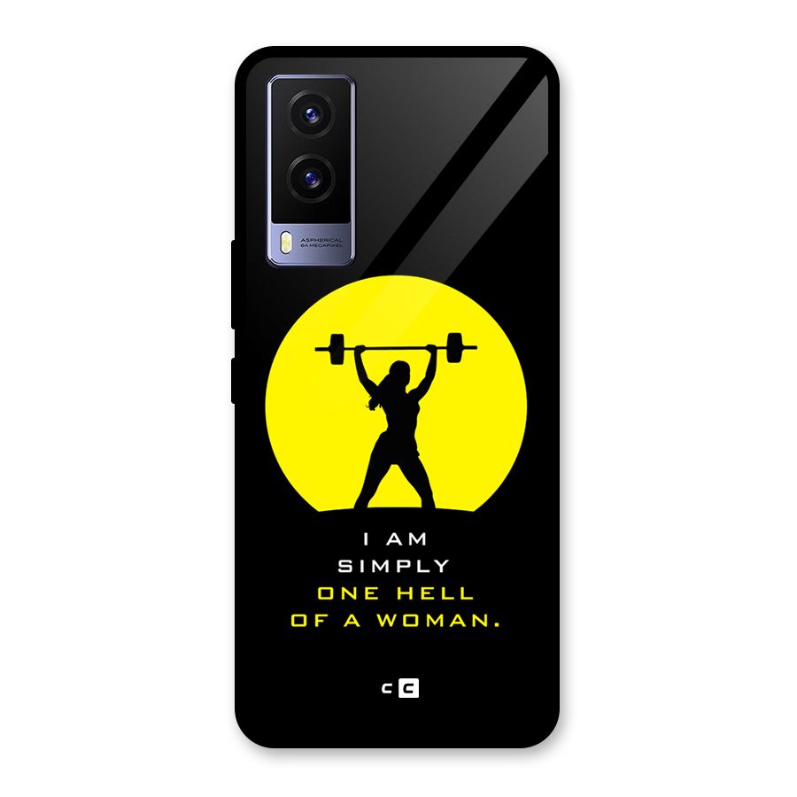 Hell Women Glass Back Case for Vivo V21e 5G