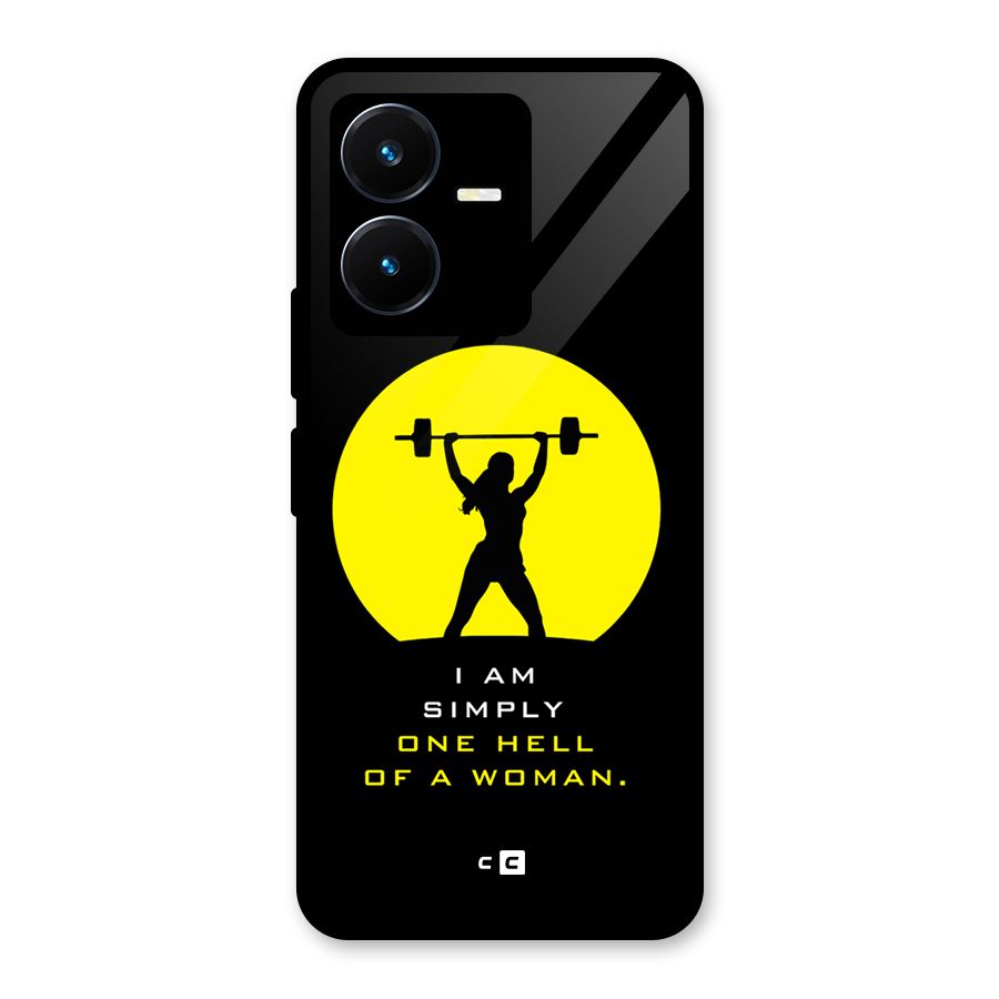 Hell Women Glass Back Case for Vivo Y22s