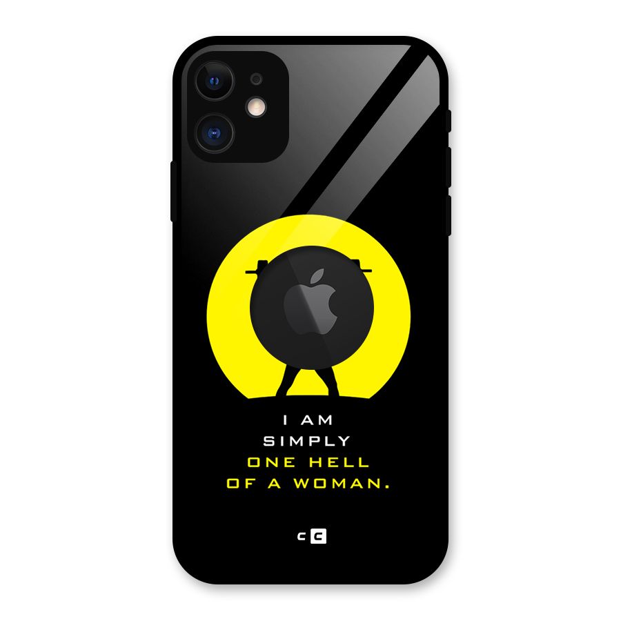 Hell Women Glass Back Case for iPhone 11 Logo Cut