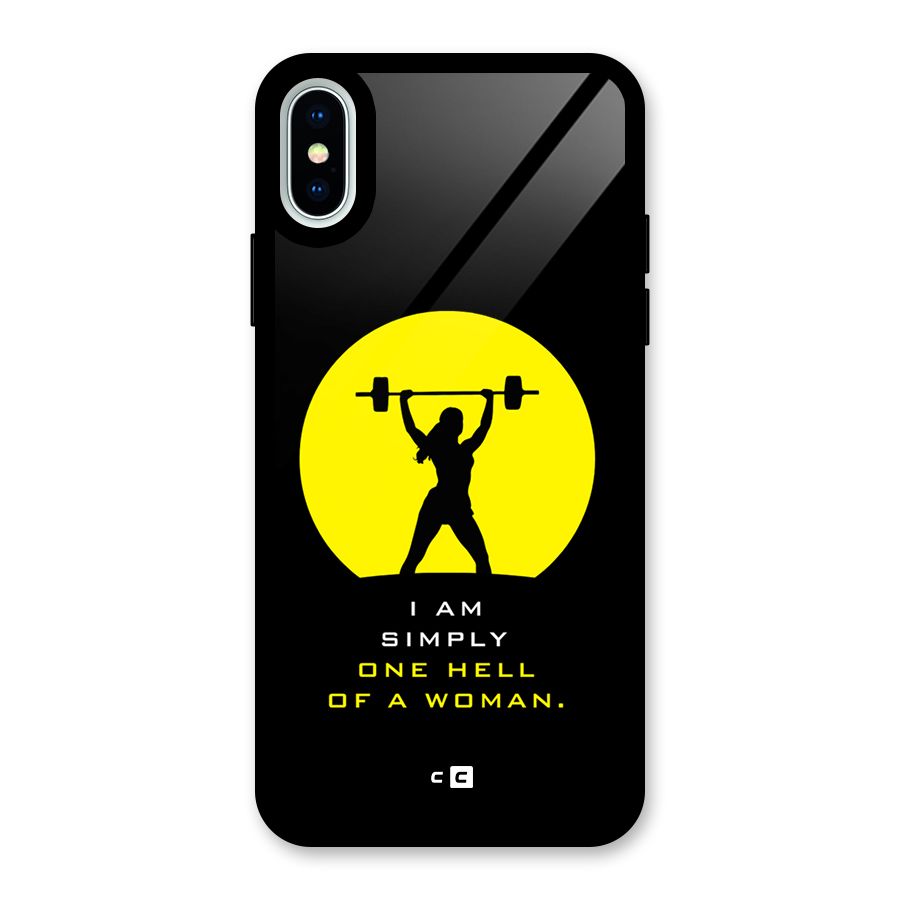 Hell Women Glass Back Case for iPhone X