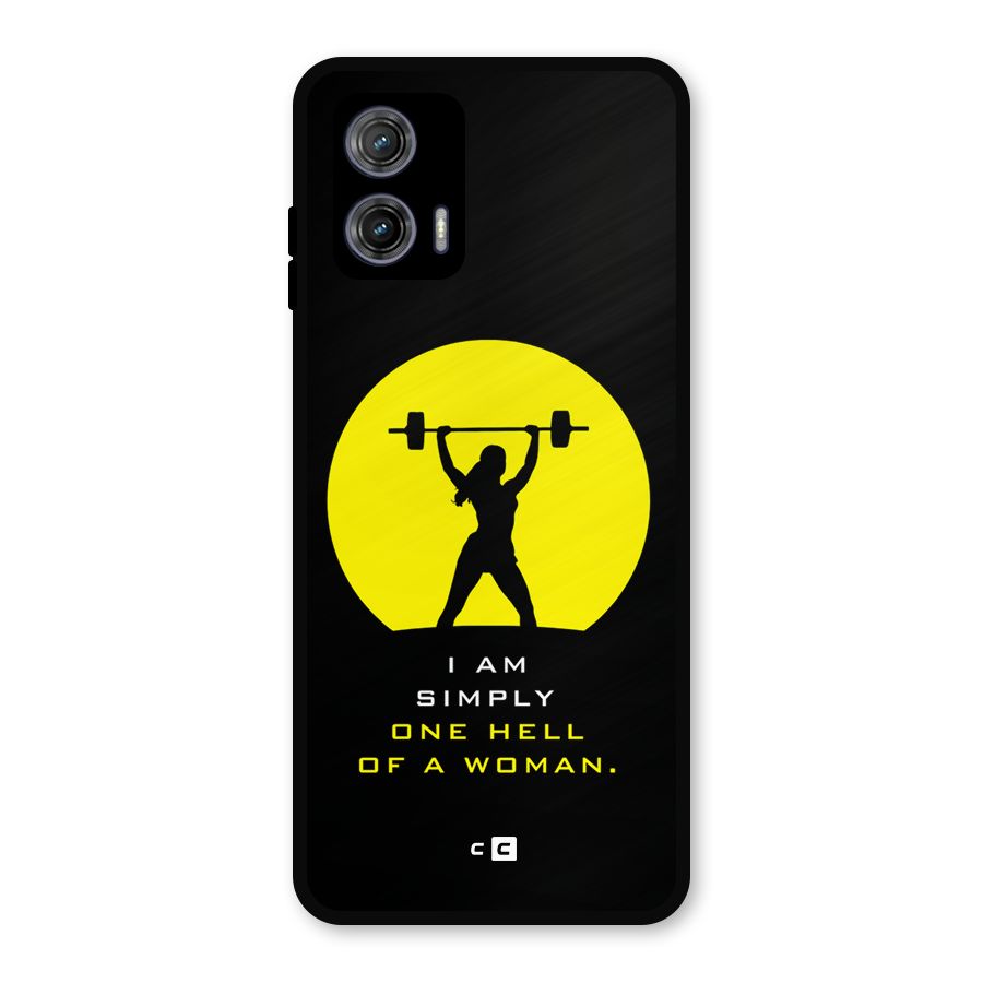 Hell Women Metal Back Case for Moto G73