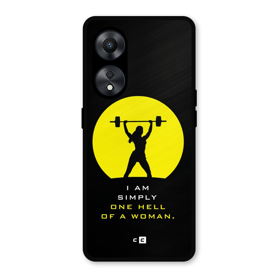 Hell Women Metal Back Case for Oppo A78