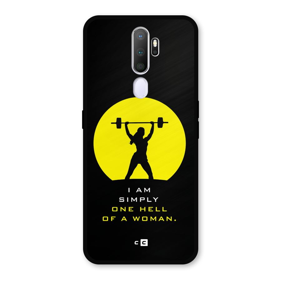 Hell Women Metal Back Case for Oppo A9 (2020)