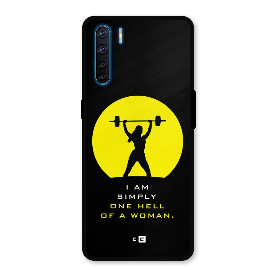 Hell Women Metal Back Case for Oppo F15