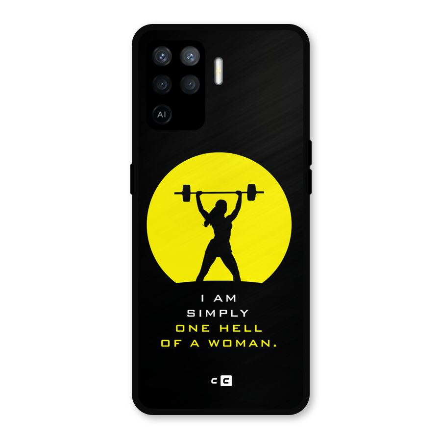 Hell Women Metal Back Case for Oppo F19 Pro