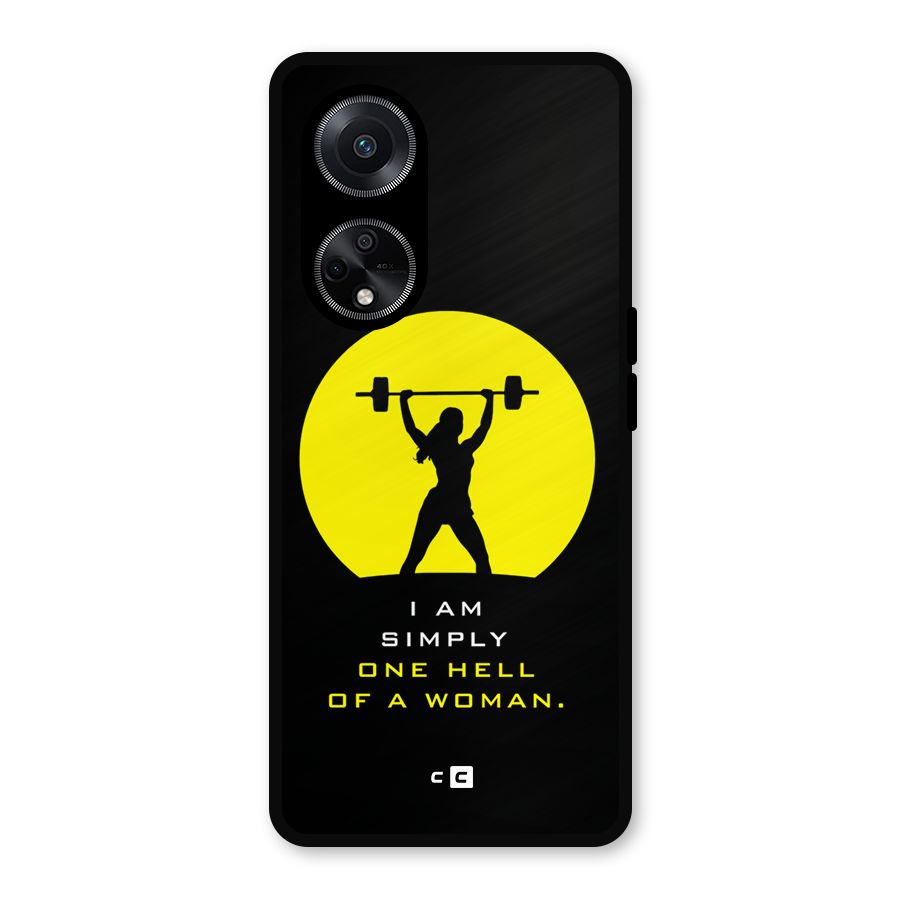 Hell Women Metal Back Case for Oppo F23