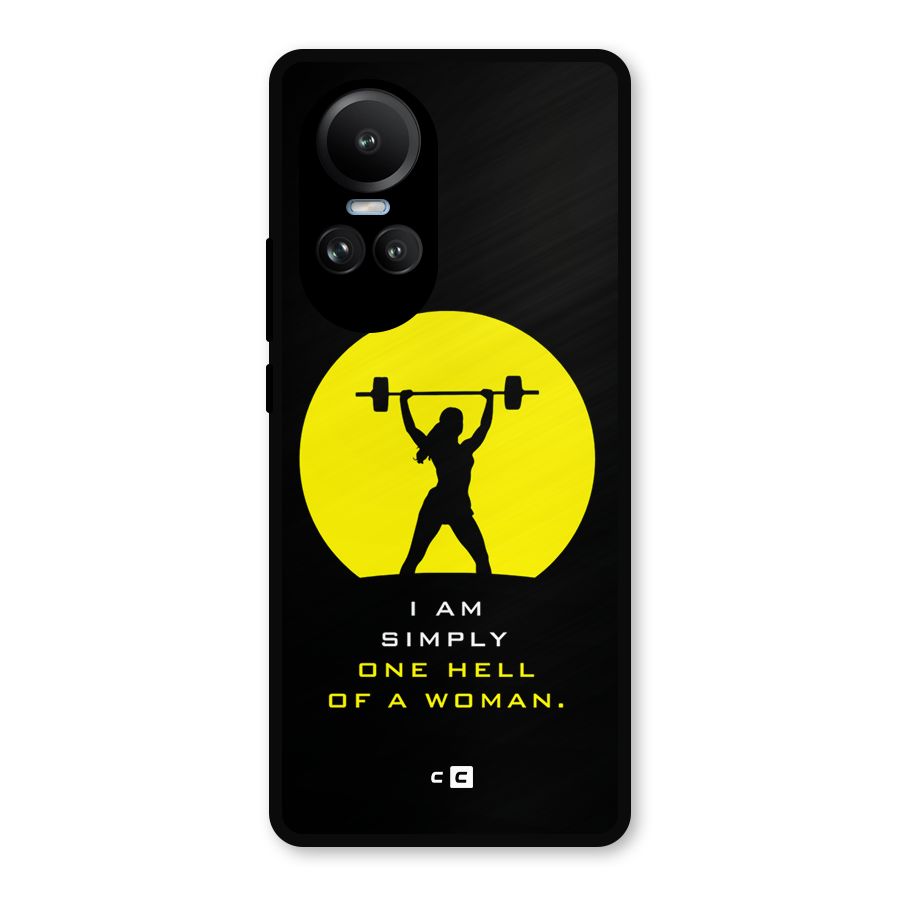 Hell Women Metal Back Case for Oppo Reno10