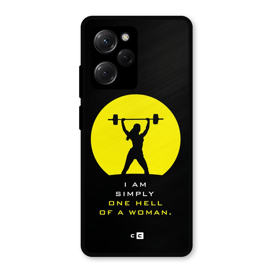 Hell Women Metal Back Case for Poco X5 Pro