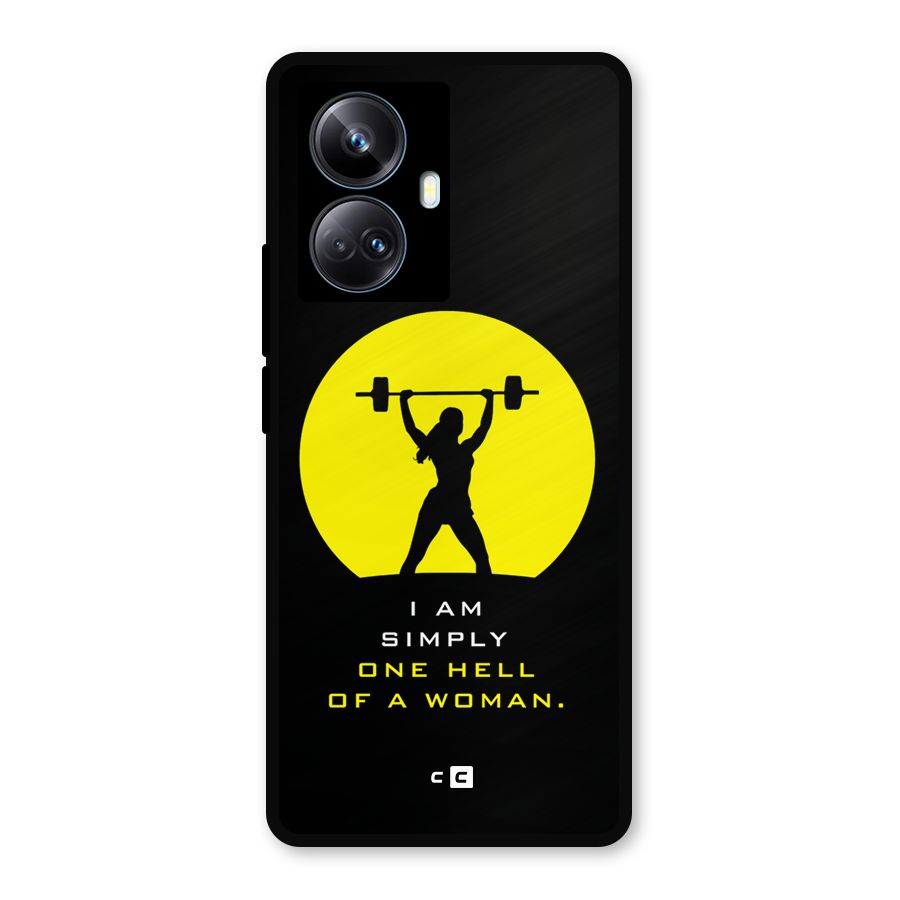 Hell Women Metal Back Case for Realme 10 Pro Plus