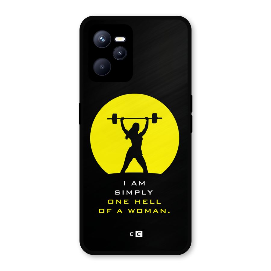 Hell Women Metal Back Case for Realme C35
