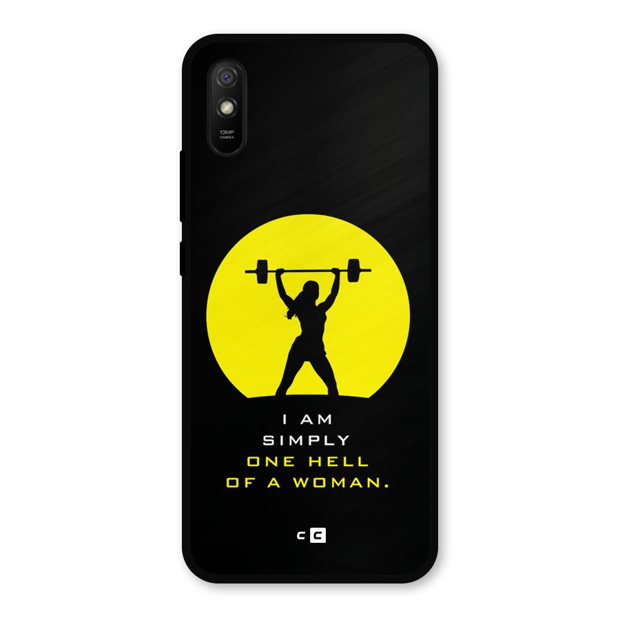 Hell Women Metal Back Case for Redmi 9i
