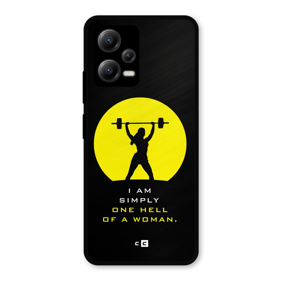 Hell Women Metal Back Case for Redmi Note 12 5G