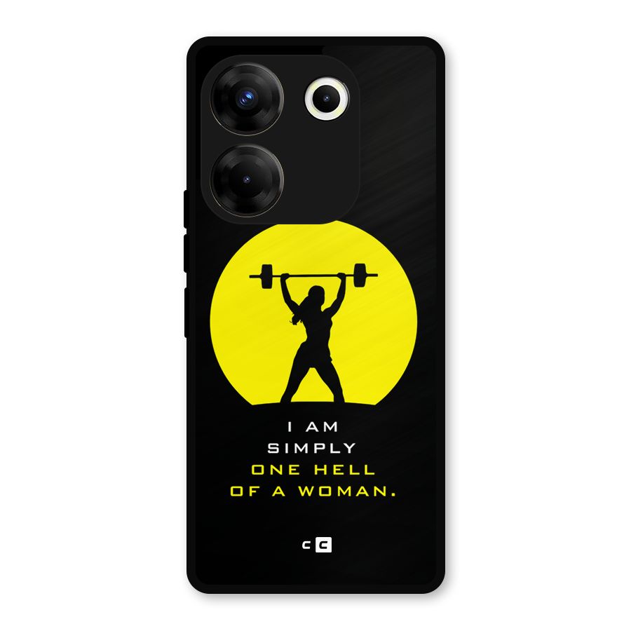Hell Women Metal Back Case for Tecno Camon 20