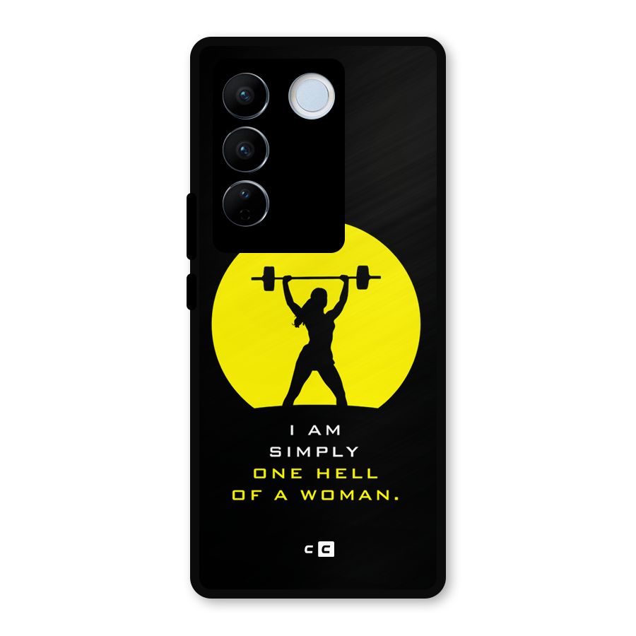 Hell Women Metal Back Case for Vivo V27 Pro