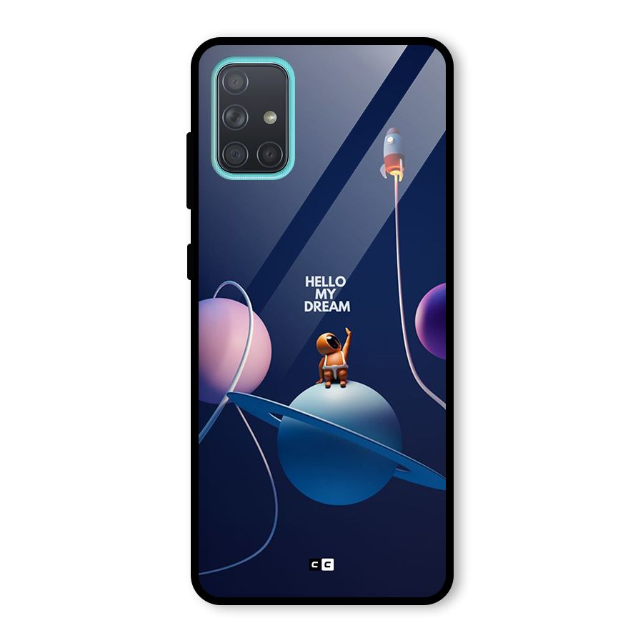 Hello My Dream Glass Back Case for Galaxy A71