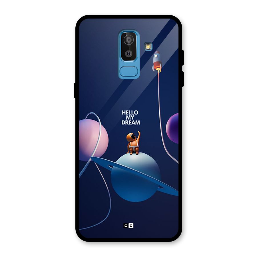 Hello My Dream Glass Back Case for Galaxy J8