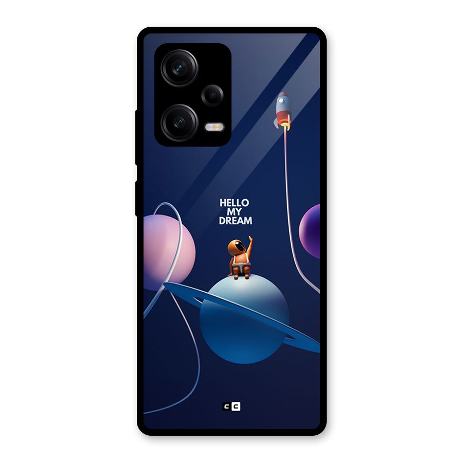 Hello My Dream Glass Back Case for Redmi Note 12 Pro