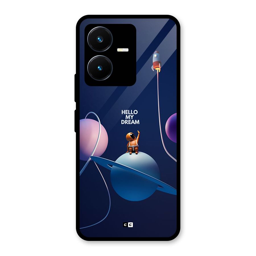 Hello My Dream Glass Back Case for Vivo Y22s