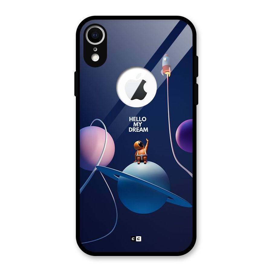 Hello My Dream Glass Back Case for iPhone XR Logo Cut
