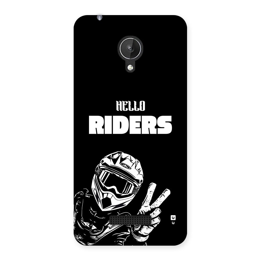 Hello Riders Back Case for Canvas Spark Q380