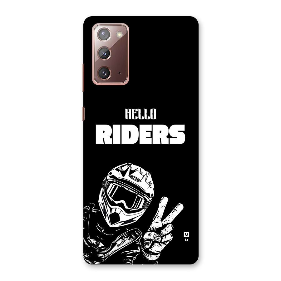 Hello Riders Back Case for Galaxy Note 20