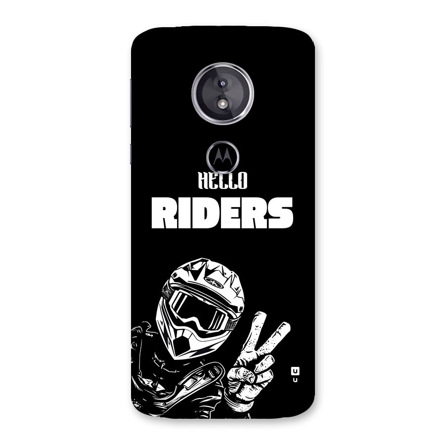 Hello Riders Back Case for Moto E5