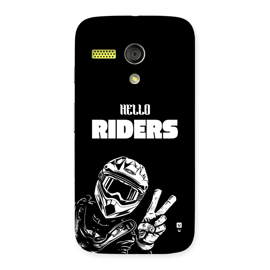 Hello Riders Back Case for Moto G