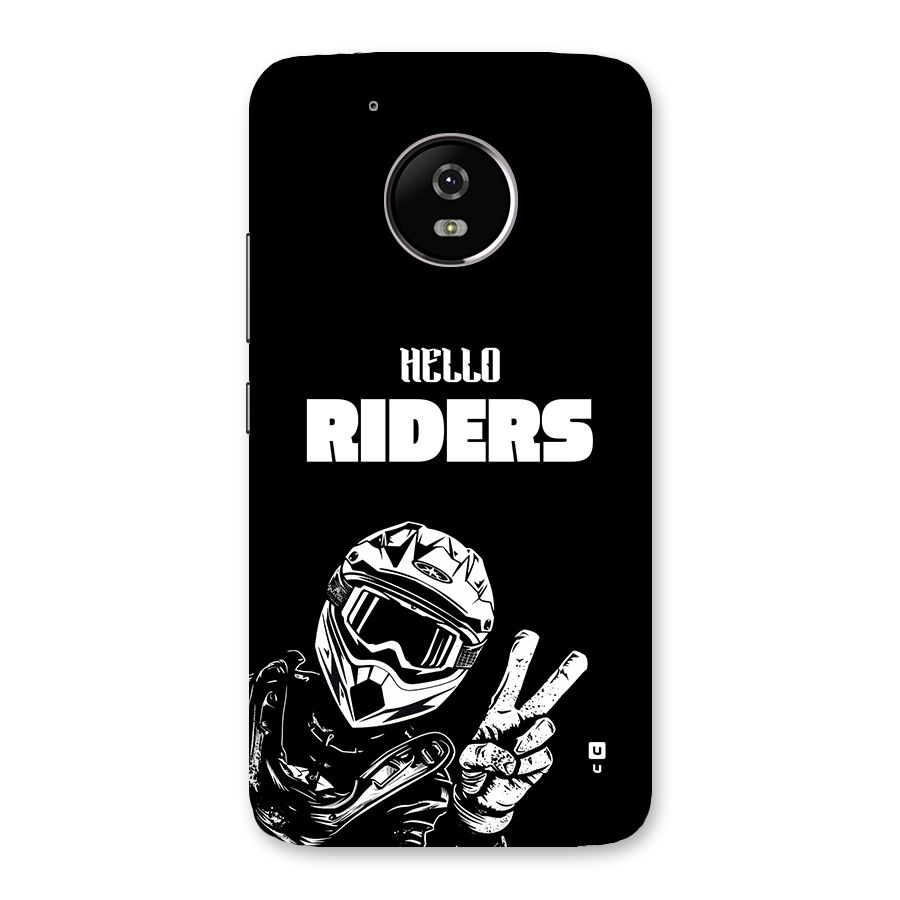 Hello Riders Back Case for Moto G5