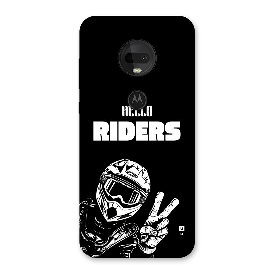 Hello Riders Back Case for Moto G7