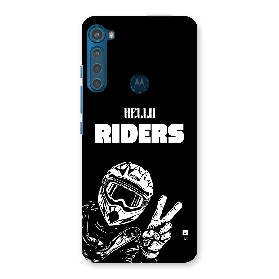 Hello Riders Back Case for Motorola One Fusion Plus