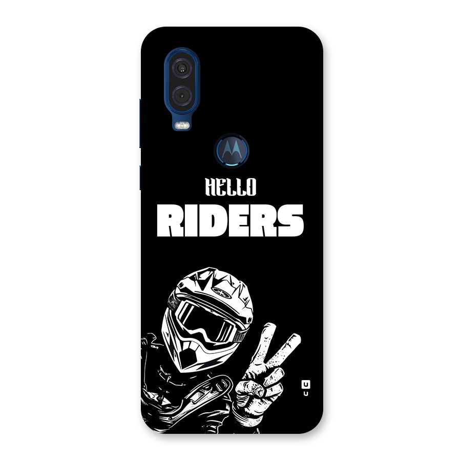 Hello Riders Back Case for Motorola One Vision
