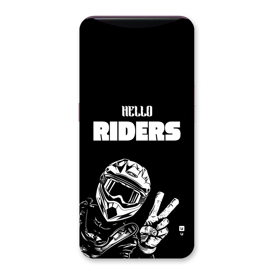 Hello Riders Back Case for Oppo Find X