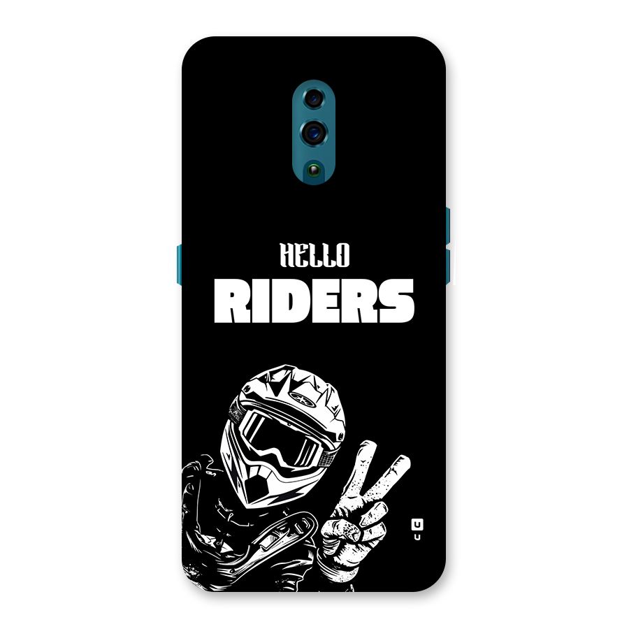 Hello Riders Back Case for Oppo Reno