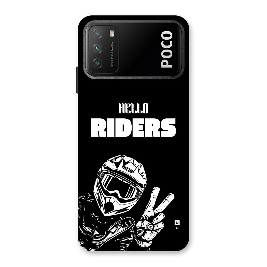Hello Riders Back Case for Poco M3