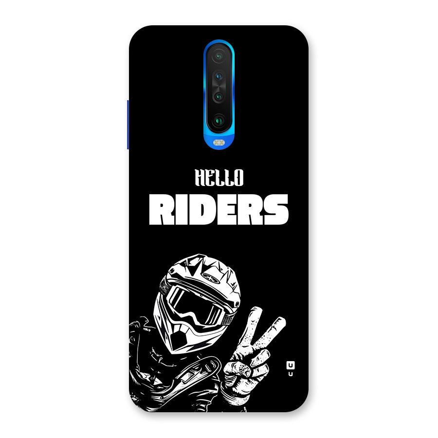 Hello Riders Back Case for Poco X2