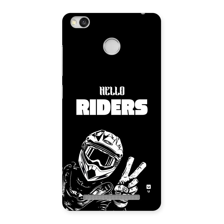Hello Riders Back Case for Redmi 3S Prime