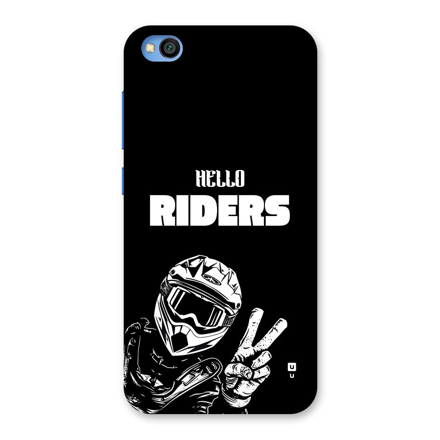 Hello Riders Back Case for Redmi Go