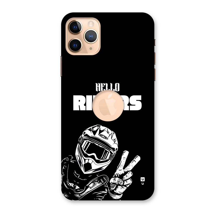 Hello Riders Back Case for iPhone 11 Pro Max Logo Cut