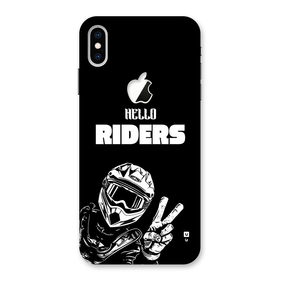 Hello Riders Back Case for iPhone XS Max Apple Cut