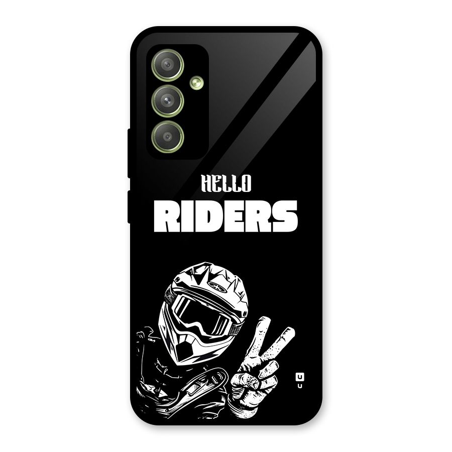 Hello Riders Glass Back Case for Galaxy A54