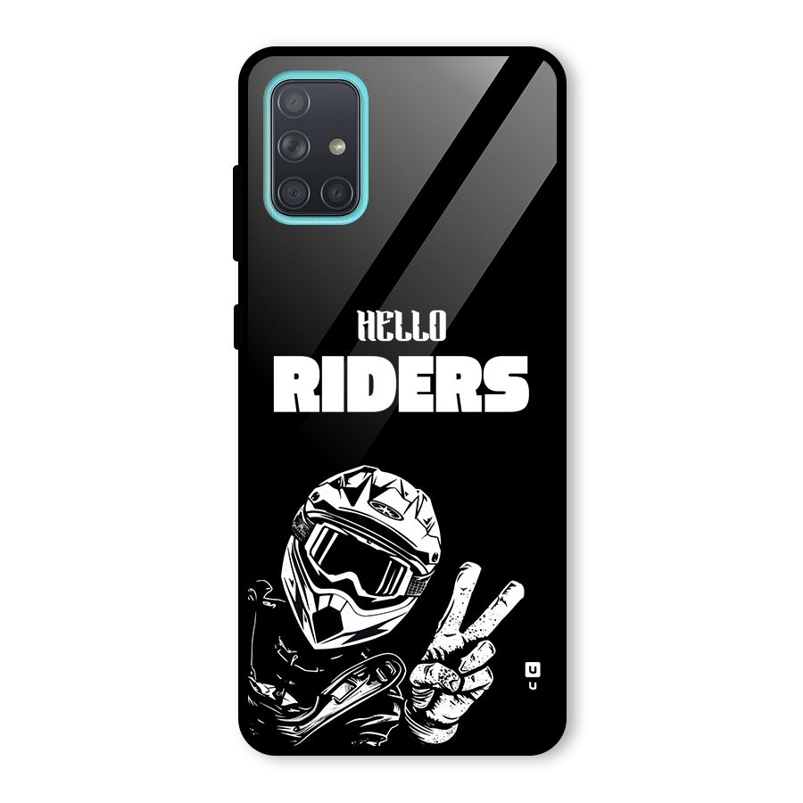 Hello Riders Glass Back Case for Galaxy A71