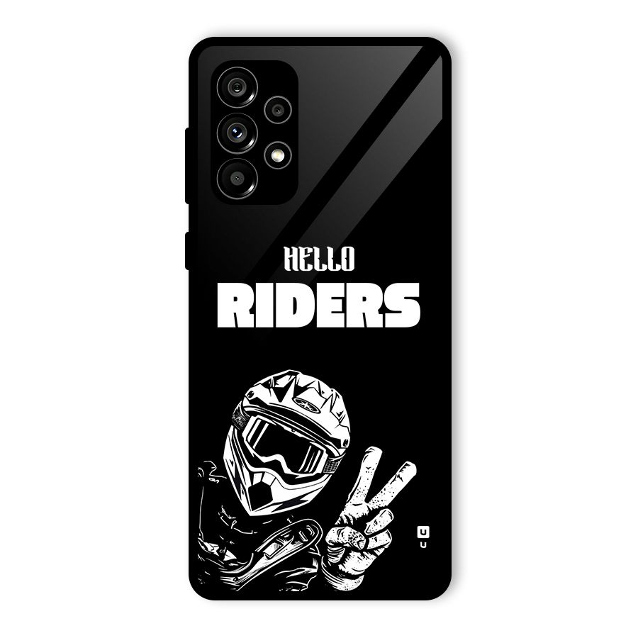 Hello Riders Glass Back Case for Galaxy A73 5G